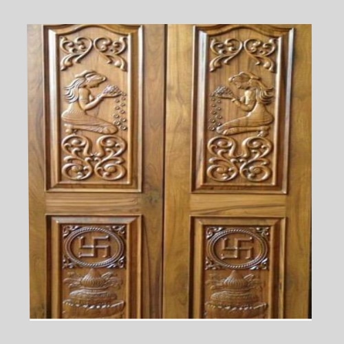 Get Indian Teak Wood Designer Door - ConstructionKart